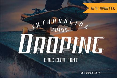 Droping Sans Serif Font