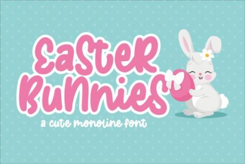 Easter Bunnies Display Font