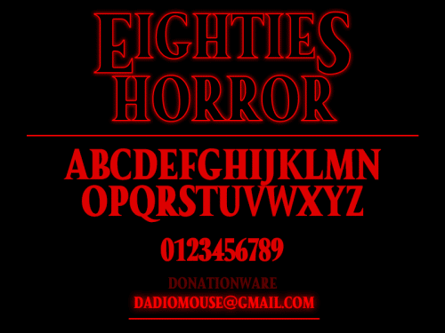 Eighties Horror Font