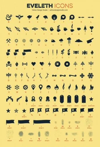 Eveleth Icons & Shapes Font