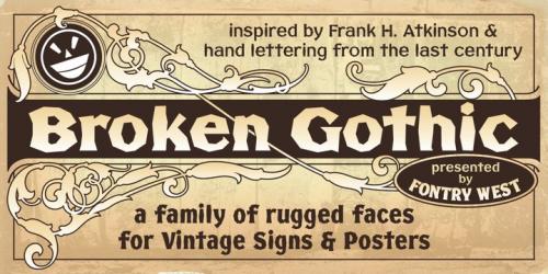 FHA Broken Gothic Font