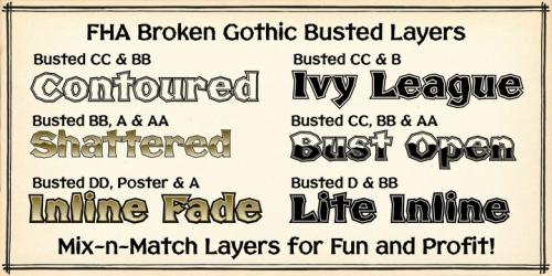 FHA Broken Gothic Font