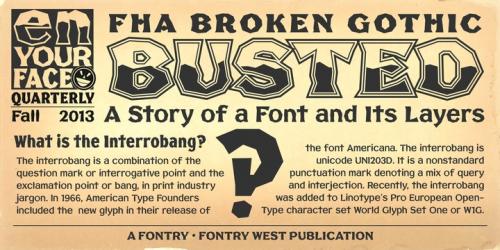 FHA Broken Gothic Font