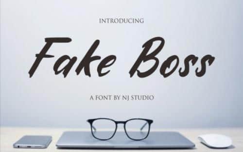 Fake Boss Script Font