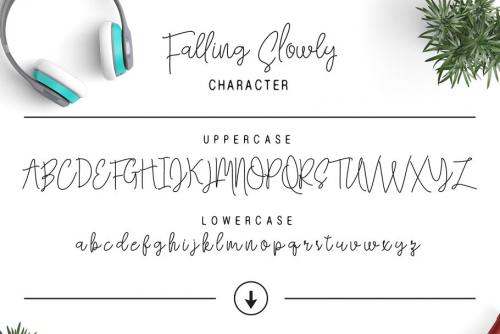 Falling Slowly Handwritten Font