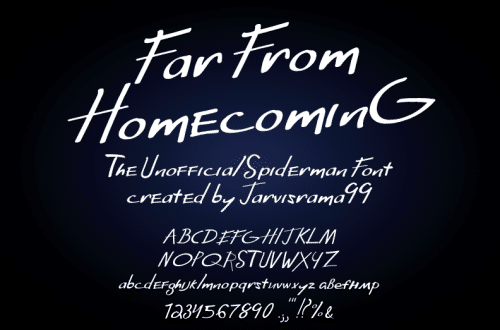 Far From Homecoming Font
