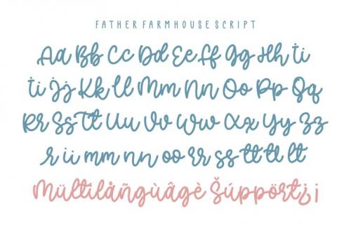 Father Farmhouse Script Font