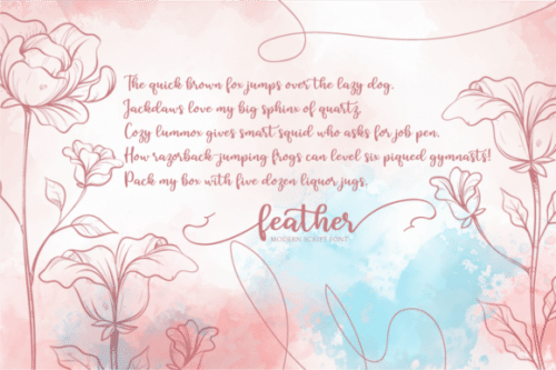 Feather Modern Script Font