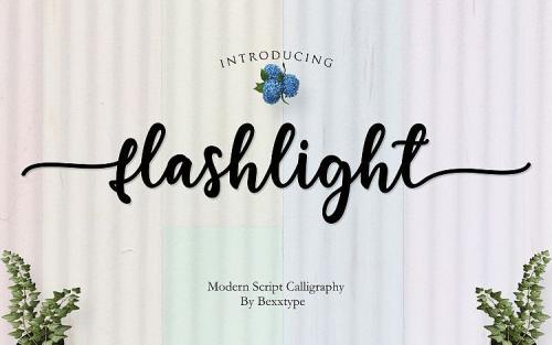 Flashlight Calligraphy Font