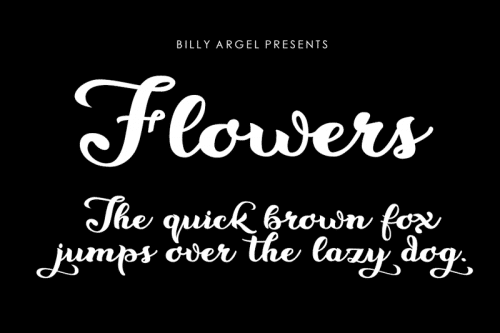 Flowers Script Font