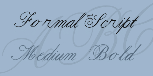 Formal Script Font