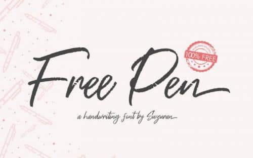 Free Pen Handwritten Font
