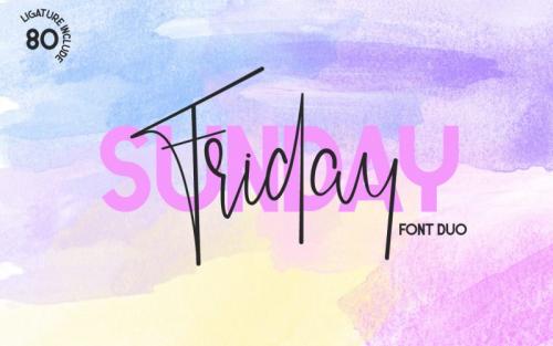 Friday Sunday Font Duo