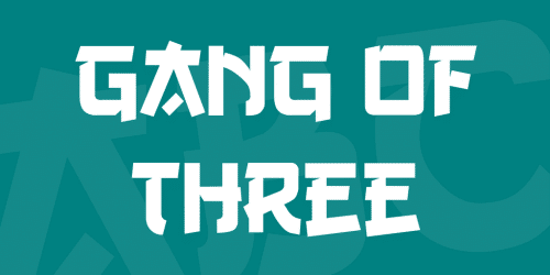 Gang of Three Font Asian Inspired Fonts