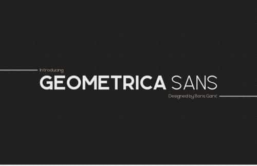 Geometrica Sans Font Family