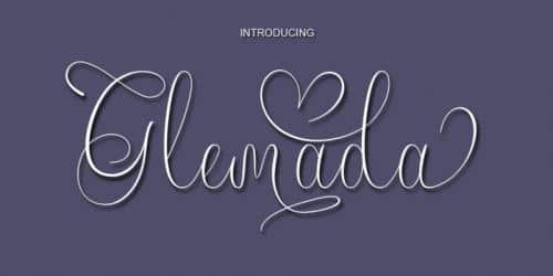 Glemada Calligraphy Font