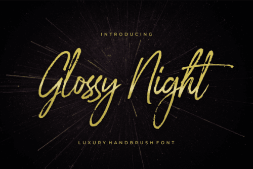 Glossy Night Font