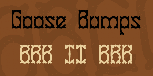 Goose Bumps Font Family