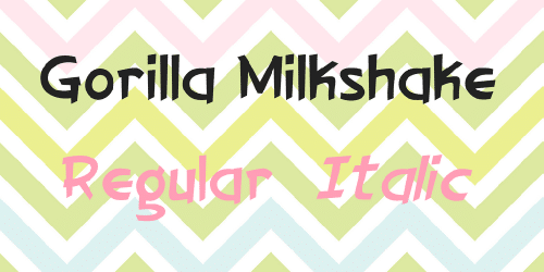 Gorilla Milkshake Font