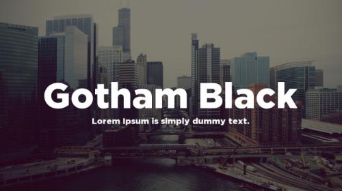 Gotham Black Font