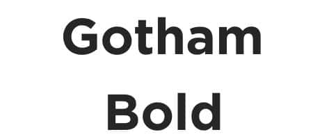 Gotham Bold Font