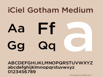 Gotham Medium Font
