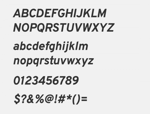 Gotham Narrow Font Overpass ExtraBold Italic font