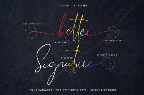 Gravity Signature Font