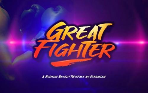 Great Fighter Brush Font