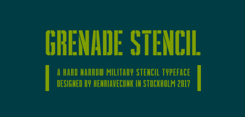 Grenade Stencil Font