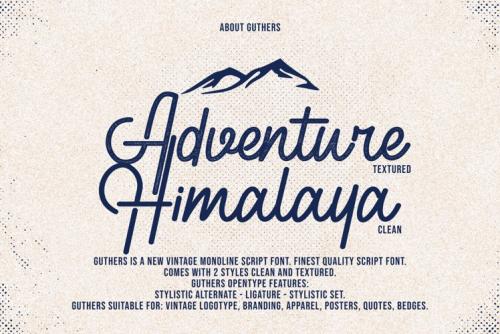 Guthers Textured Font