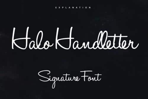 Halo Handletter Font