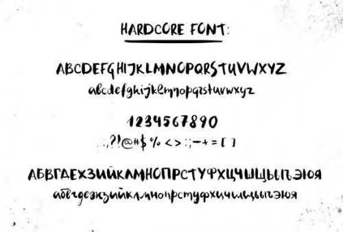 Hardcore Brush Font