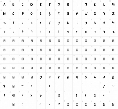 Hardcore Brush Font