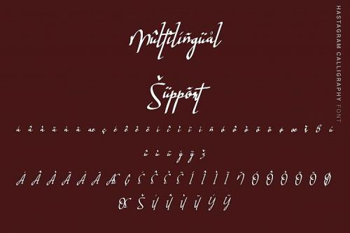 Hastagram Calligraphy Font
