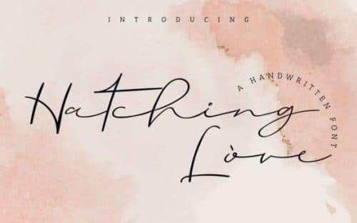Hatching Love Script Font