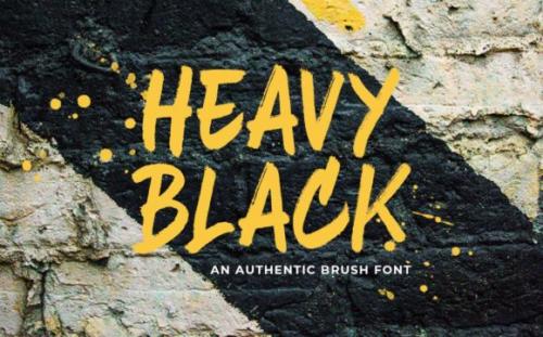 Heavy Black Brush Font