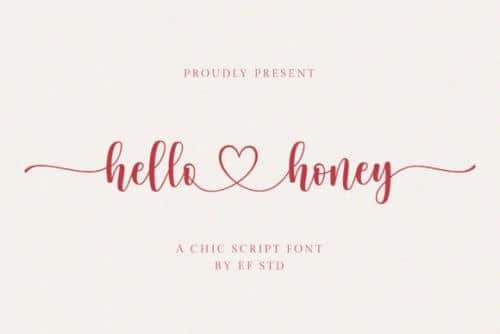 Hello Honey Calligraphy Font