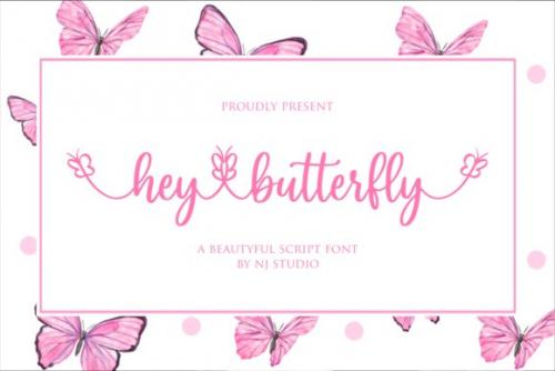 Hey butterfly Script Font
