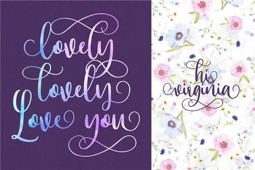 Hi Virginia Calligraphy Font