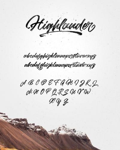 Highlander Brush Font