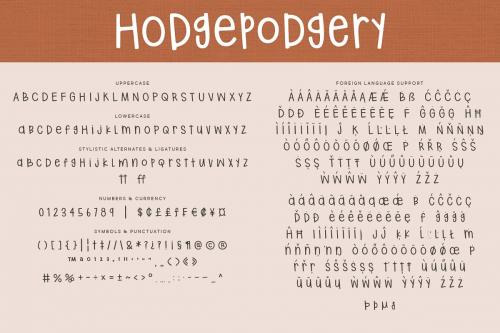 Hodgepodgery Sketched Font