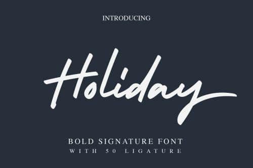 Holiday Bold Script Font