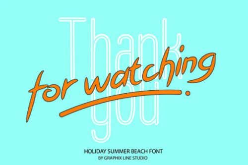 Holiday Summer Beach Font