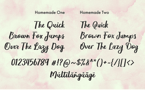 Homemade Script Font