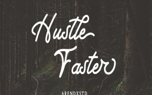 Hustle Faster Script Font