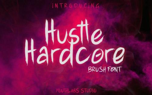Hustle Hardcore Brush Font