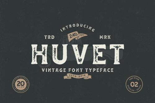 Huvet Vintage Font