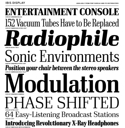 Ibis Display Font Family