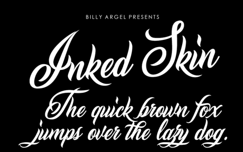 Inked Skin Script Font